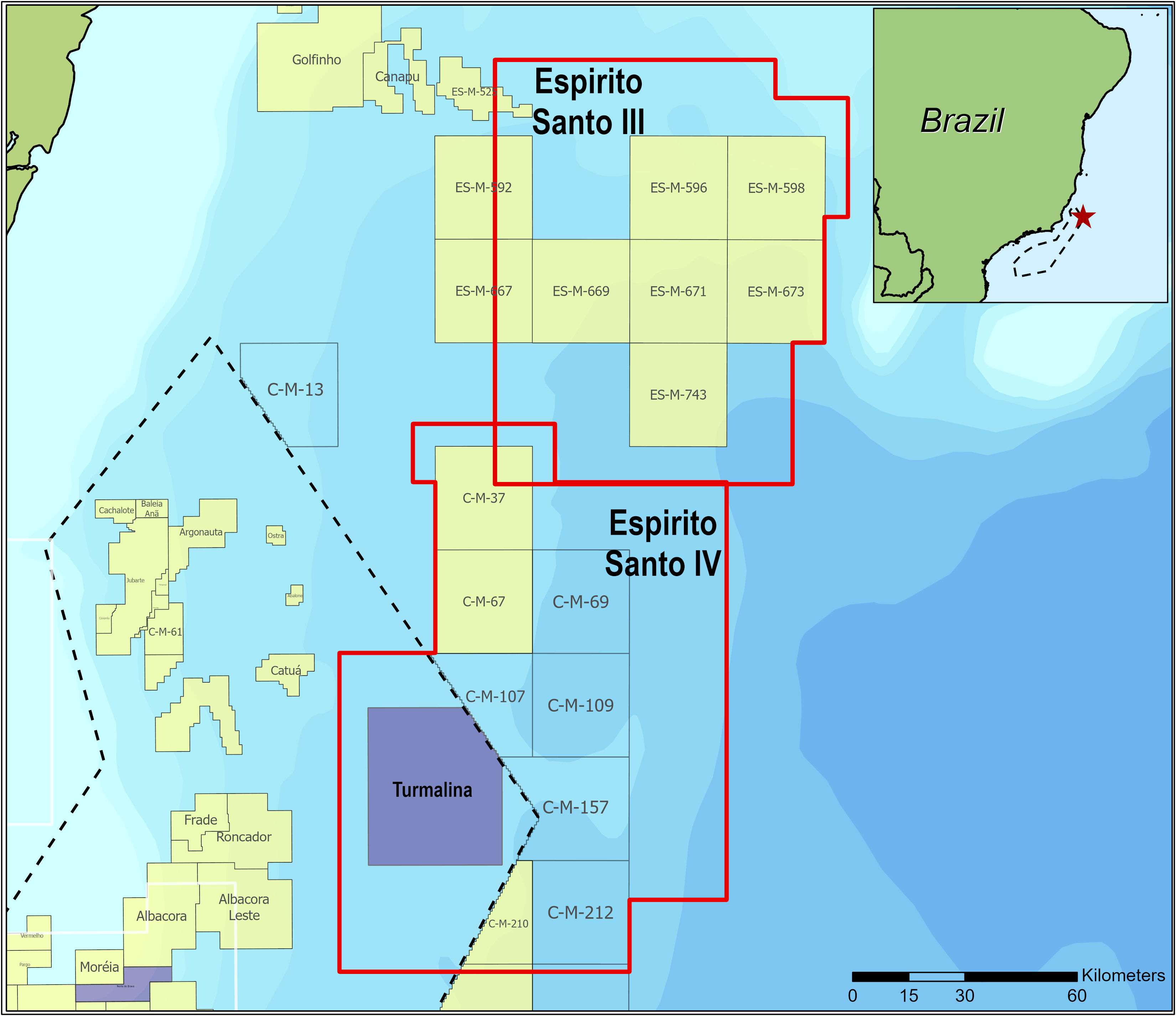 Espirito Santo III IV seismic survey