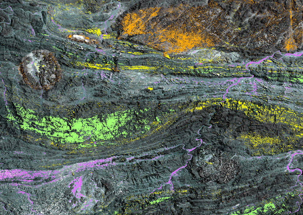 Spectral analysis of surface mineral alteration